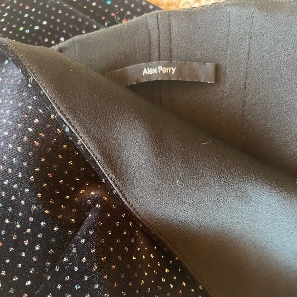 Alex Perry One Shoulder Iridescent Sparkle Mini Dress UK6 - Picture 3 of 5